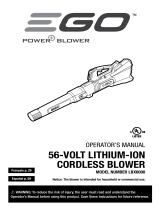 EGO POWER + LBX6000 El manual del propietario
