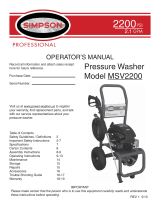 PowerWasher MSV3000 Manual de usuario
