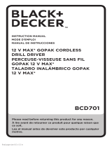 Black and Decker BCD701 Manual de usuario