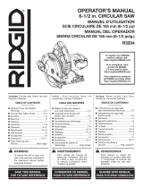 RIDGID Sierra circular compacta de magnesio Fuego de 6-1/2 pulg. y 12 Amp Manual de usuario