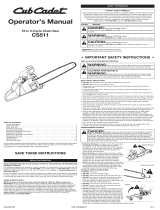 Cub Cadet CS511 Manual de usuario