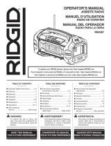 RIDGID 18V Jobsite Radio Manual de usuario