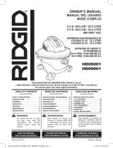 RIDGID Aspiradora para sólidos y líquidos NXT de 6 galones Manual de usuario