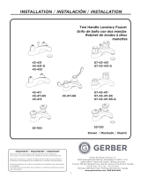 Gerber Classics Two Handle Centerset Lavatory Faucet Manual de usuario
