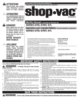 Shop-Vac 87L Series Manual de usuario