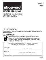 Shop Vac H87S600Cr - Menards Manual de usuario