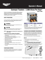 Vollrath Conveyor Toaster 2,000 Slices Per Hour (Model JT2000) Manual de usuario
