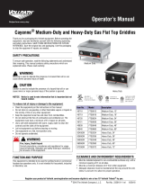 Vollrath Griddle, Gas, Flat Top, Medium and Heavy-Duty, Cayenne® Manual de usuario