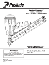 Paslode F250S Metal Hardware Framing Nailer El manual del propietario