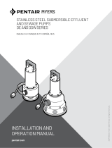 MYERS DE and DSW Series Submersible Effluent and Sewage Pump El manual del propietario
