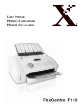Xerox FAXCENTRE F110 Manual de usuario