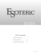 Esoteric D-05X El manual del propietario