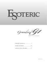 Esoteric Grandioso G1 El manual del propietario