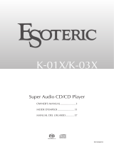 Esoteric K-01X El manual del propietario