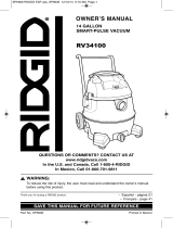 RIDGID 14 Gallon Smart Pulse Wet/Dry Vac El manual del propietario