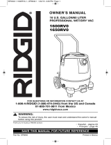 RIDGID Aspirateur eau et poussière de 16 gallons avec moteur à montage inférieur El manual del propietario
