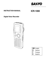 Sanyo ICR 1000 Manual de usuario