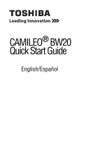 Toshiba Camileo BW20 Guía de inicio rápido
