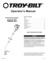 Troy-Bilt TB625 EC Manual de usuario