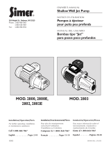 Simer 2800, 2800E, 2802, 2802E, 2803 Shallow Well Jet Pump El manual del propietario