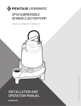 Pentair SP40 Submersible Sewage Ejector Pump El manual del propietario