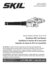 Skil BL4713-00 Brushless 40V Leaf Blower El manual del propietario