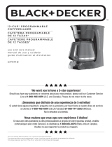 Black and Decker Appliances 12 Cup programmable coffee maker Manual de usuario