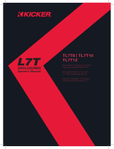 Kicker 2019 L7T Loaded Enclosures El manual del propietario