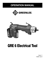 Greenlee Greenlee GRE-6 Electrical Tool Operation Manual Manual de usuario