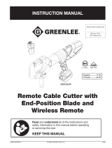 Greenlee 52087760 ESG105LXR Remote Cutter Manual de usuario