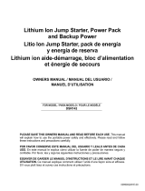 Schumacher DSR142 Lithium Ion Jump Starter El manual del propietario