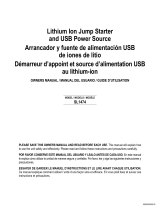Schumacher Electric SL1474 Lithium Ion Jump Starter and USB Power Source El manual del propietario