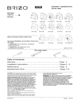 Brizo SENSORI T66T035 LHP Series Manual de usuario