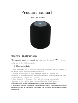 QFX BT-600 Portable Bluetooth Music Pod Manual de usuario