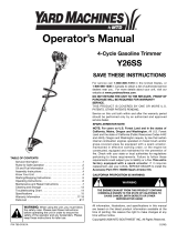 Yard Machines Y26SS Manual de usuario