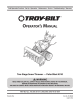 Troy-Bilt Polar Blast 4510 Snow Thrower Manual de usuario