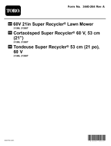 Toro 60V 21in Super Recycler Lawn Mower Manual de usuario