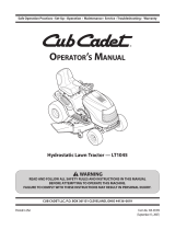 Cub Cadet LT1050 Manual de usuario