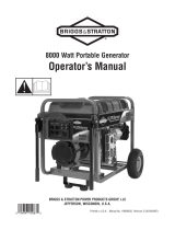 Briggs & Stratton 8000 Watt Portable Generator Manual de usuario