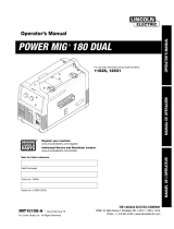 Lincoln Electric POWER MIG 180 Dual Manual de usuario