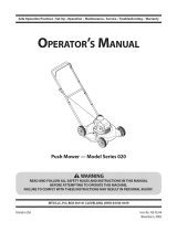 MTD 020 Series El manual del propietario