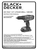 Black & Decker BDCDHP220SB-2 TYPE 1 El manual del propietario