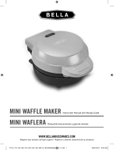 Bella Mini Waffle Maker Heart – Candy Apple El manual del propietario