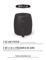 Bella 2.0 QT Air Fryer, Matte El manual del propietario
