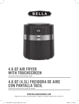 Bella 4.6QT Air Fryer Digital El manual del propietario