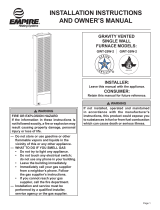 Empire Heating Systems Gravity Wall Furnace (GWT25/35W) El manual del propietario