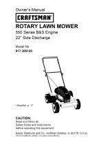 Craftsman 2-N-1 - 5.50 Torque Rating 22 in. Deck Mulch-Side Discharge Push Lawn Mower 38512 El manual del propietario