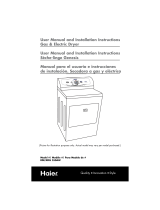 Haier RDE User Manual and Installation Instructions