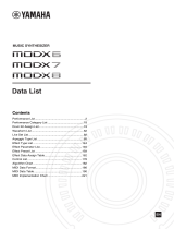 Yamaha MODX6 Ficha de datos