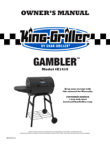 CharGriller King-Griller Gambler™ Barrel Style Charcoal Grill El manual del propietario